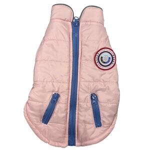 LuvGear Vest Cold Alert Quilted Fleece Dog Pink Gray S